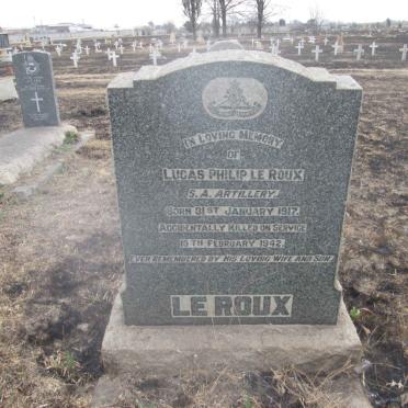 ROUX Lucas Philip, le 1917-1942