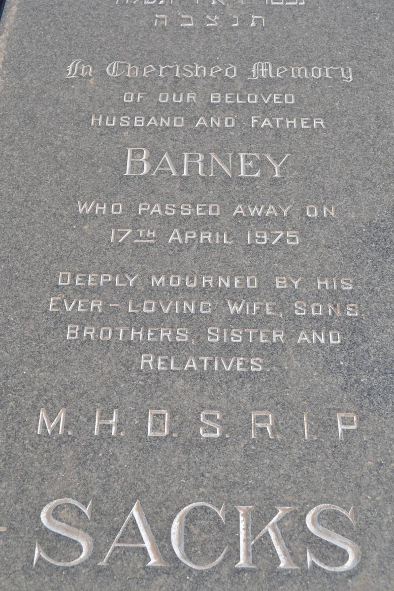 SACKS Barney -1975