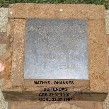 BUITENDAG Mathys Jacobus 1910-1967