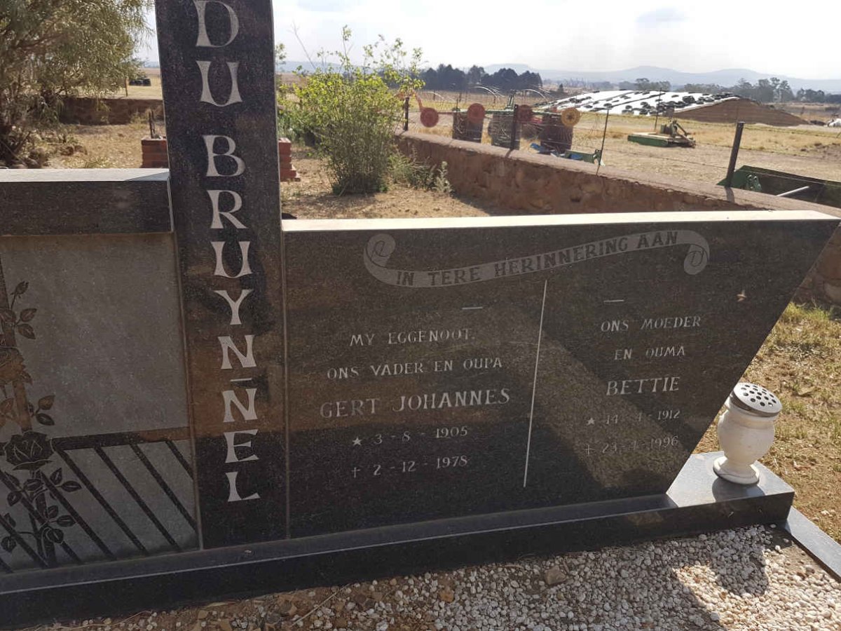 BRUYN Gert Johannes, du 1905-1978 & Bettie NEL 1912-1996