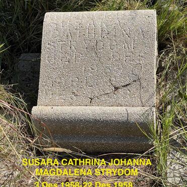 STRYDOM Susara Cathrina Johanna Magdalena 1958-1958