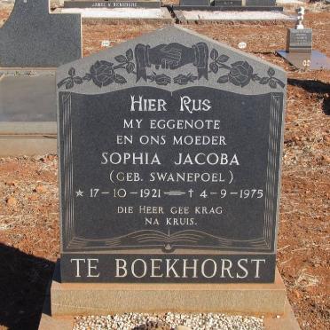 BOEKHORST Sophia Jacoba, te nee SWANEPOEL 1921-1975