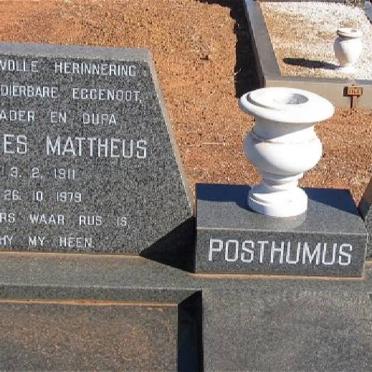 POSTHUMUS Johan Matheus 1911-1979 &amp; Magrietha De Graaff 1917-2004
