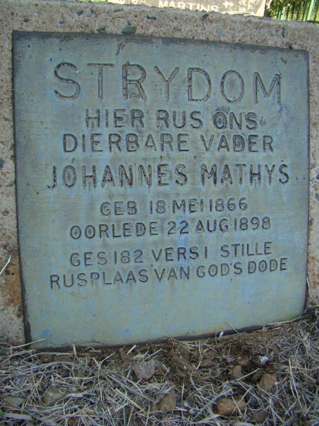 STRYDOM Johannes Mathys 1866-1898