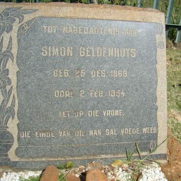 GELDENHUYS  Simon 1869-1954