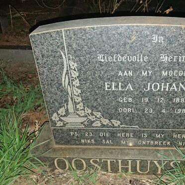 OOSTHUYSEN Ella Johanna 1889-1981