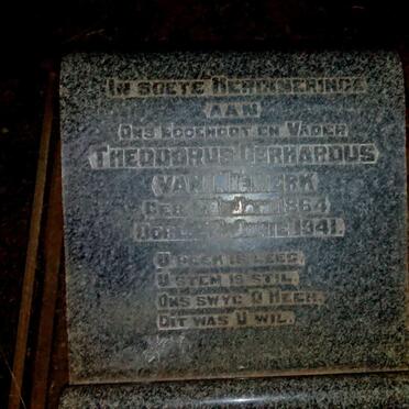 NIEKERK Theodorus Gerhardus, van 1864-1941