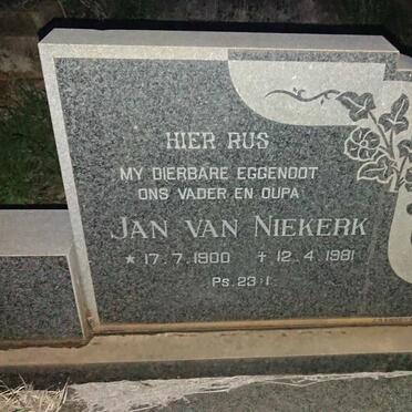 NIEKERK Jan, van 1900-1981