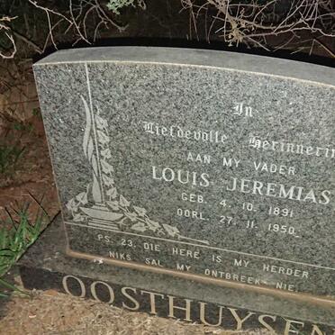 OOSTHUYSEN Louis Jeremias 1891-1950