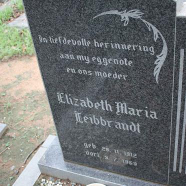 LEIBBRANDT Elizabeth Maria 1912-1969