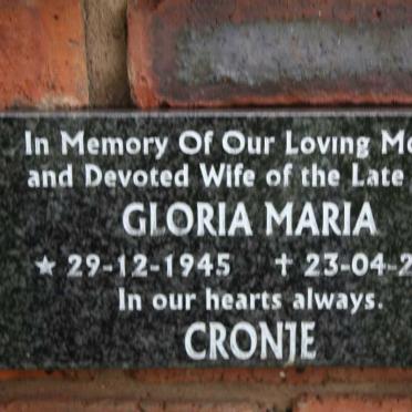CRONJE Gloria Maria 1945-2004