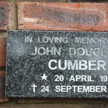 CUMBER John Douglas 1954-1999