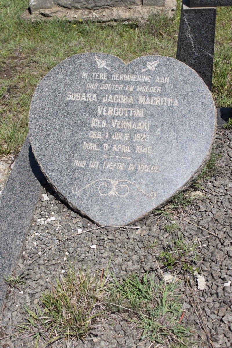 VERGOTTINI Susara Jacoba Magritha nee VERMAAK 1923-1946