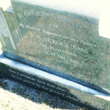 KOCK J.A., de 1889-1957 &amp; M.M. 1889-1976