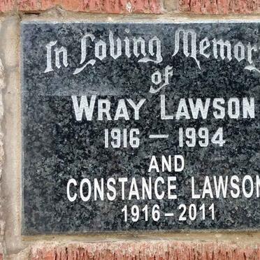 LAWSON Wray 1916-1994 &amp; Constance 1916-2011