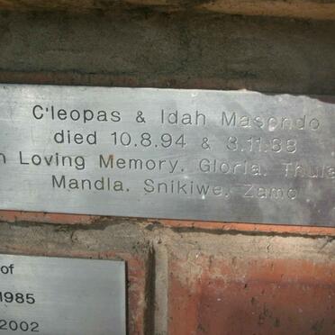 MASONDO C’leopas -1994 &amp; Idah - 1988