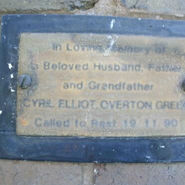 GREEN Cyril Elliot Overton 1918-1990