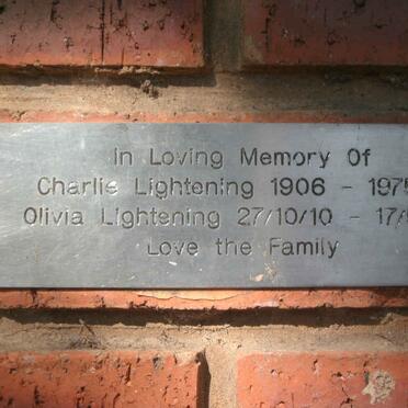 LIGHTENING Charlie 1906-1975 &amp; Olivia 1910-1994