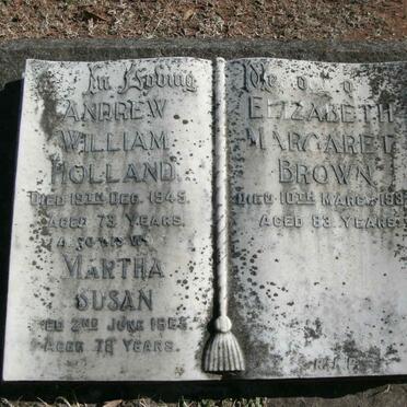 HOLLAND Andrew William -1945 &amp; Martha Susan -1965 :: BROWN Elizabeth Margaret -1937