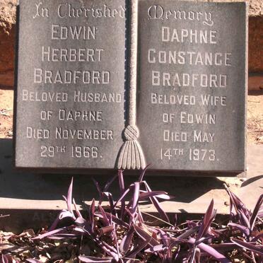 BRADFORD Edwin Herbert -1966 &amp; Daphne Constance -1973