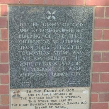 4. St Stephen's foundation stone