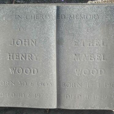 WOOD John Henry 1903-1972 &amp; Ethel Mabel 1908-1975