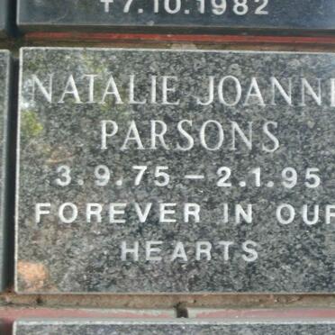PARSONS Natalie Joanne 1975-1995
