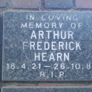 HEARN Arthur Frederick 1921-1988