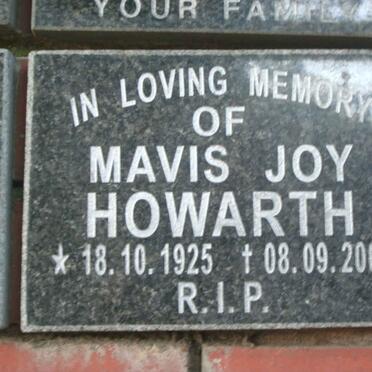 HOWARTH Mavis Joy 1925-2005