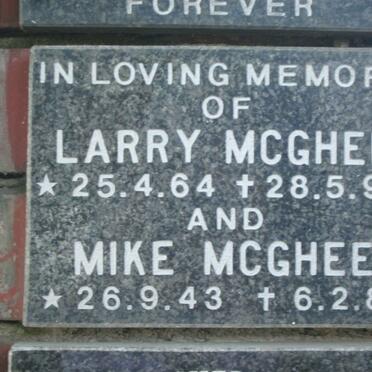 McGHEE Larry 1964-1998 :: McGHEE Mike 1943-1981
