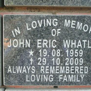 WHATLEY John Eric 1959-2009