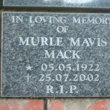 MACK Murle Mavis 1922-2002