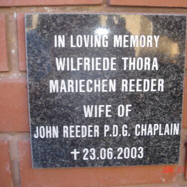 REEDER Wilfriede Thora Marichen -2003