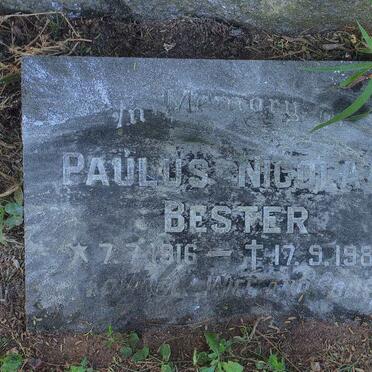 BESTER Paulus Nicolaas 1916-1980