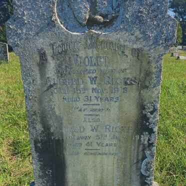 RICKS Alfred W. -1927 & Violet -1918