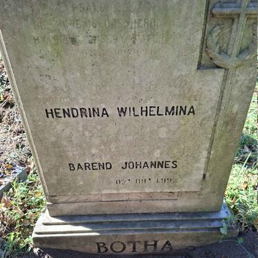 BOTHA Hendrina Wilhelmina & Barend Johannes -1992