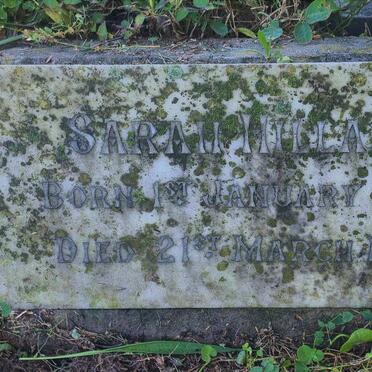 HILLARY Sarah 1835-1929