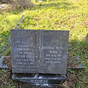 KOEN Hendrik Petrus 1915-1997 & Hester Louisa 1915-1980