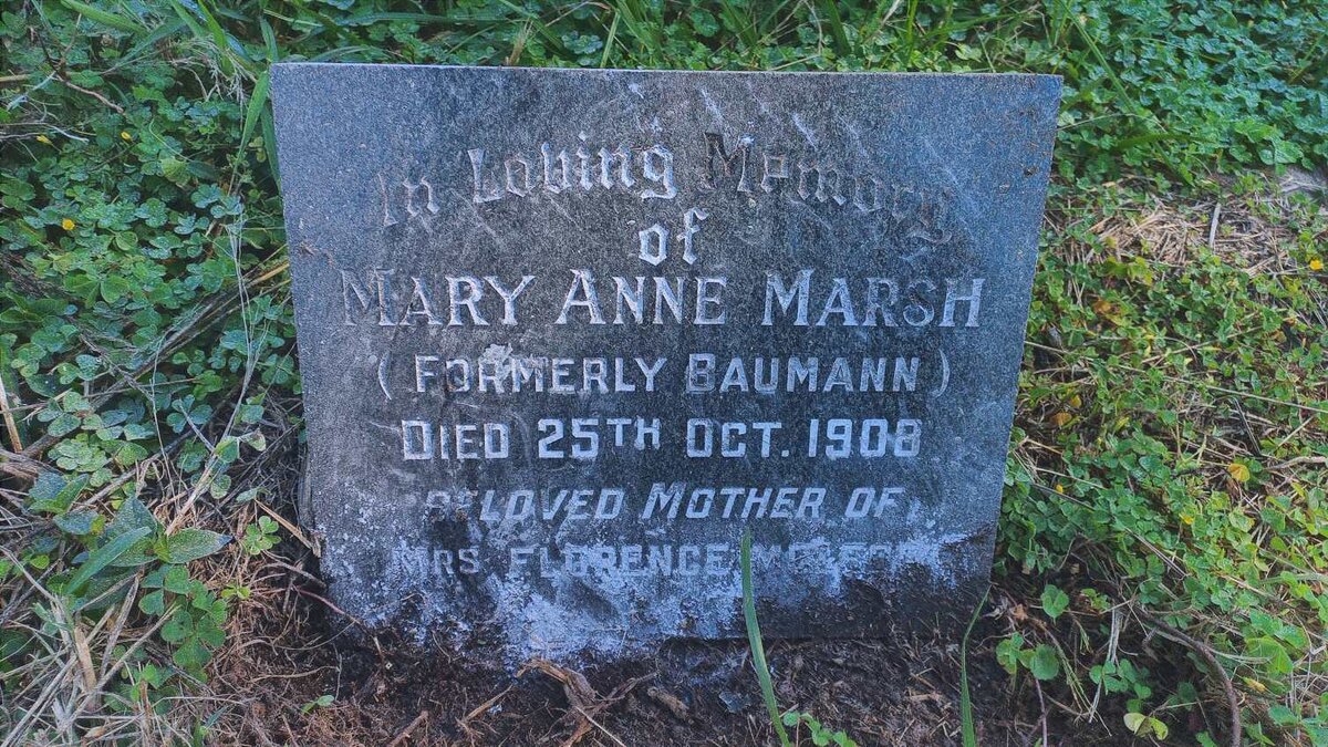 MARSH Mary Annie nee BAUMANN -1908