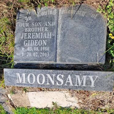 MOONSAMY Jeremiah Gideon 1980-2003