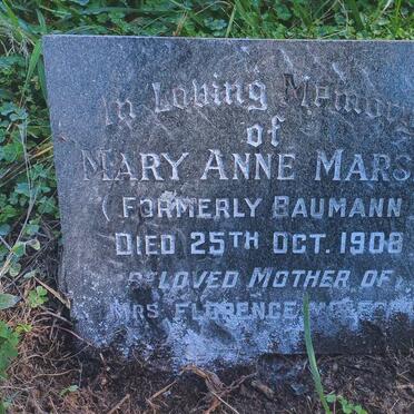 MARSH Mary Annie nee BAUMANN -1908
