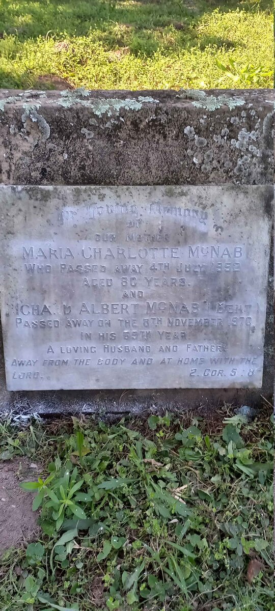 MCNAB Cha. D Albert -1976 & Maria Charlotte -1952