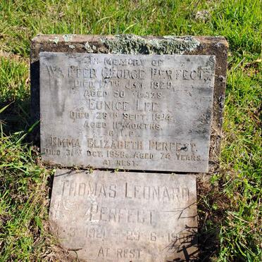 PERFECT Walter George -1929 & Emma Elizabeth -1959 :: PERFECT Eunice Lee -1914 :: PERFECT Thomas Leonard 1921-1980