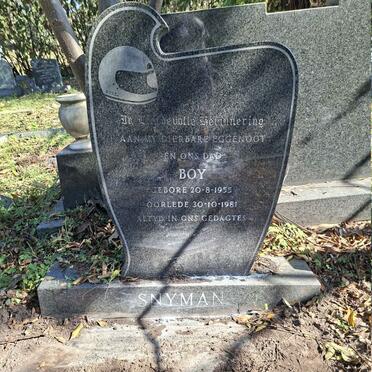 SNYMAN Boy 1955-1981