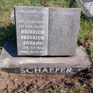 SCHAEFER Heinrich Fredrich Johann 1922-1972