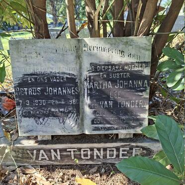 TONDER Petrus Johannes, van 1930-1980 :: LEE Martha Johanna nee VAN TONDER 1955-1992