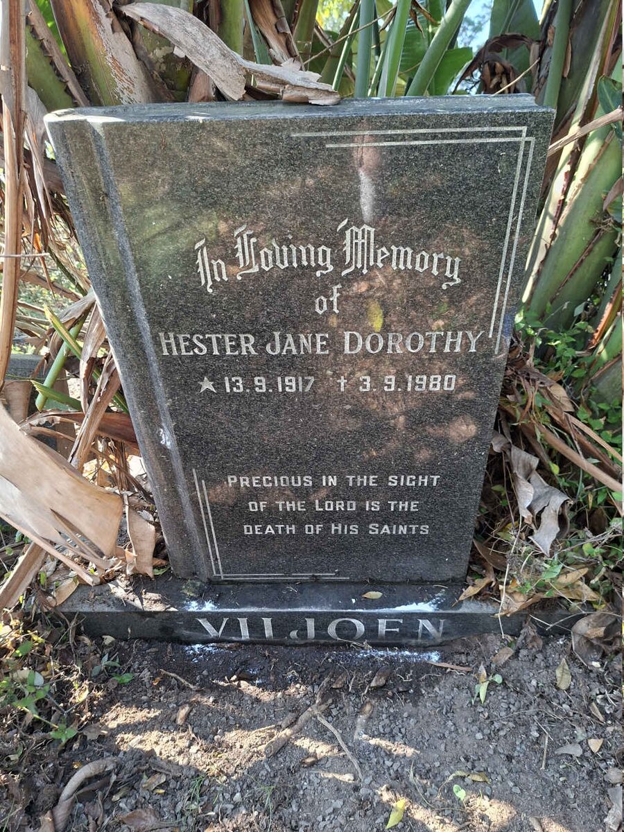 VILJOEN Hester Jane Dorothy 1917-1980
