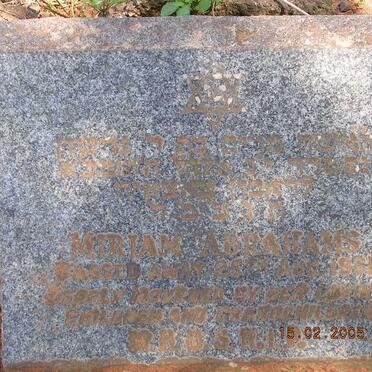 ABRAHAMS Miriam -19?1