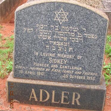 ADLER Sidney 1861-1955