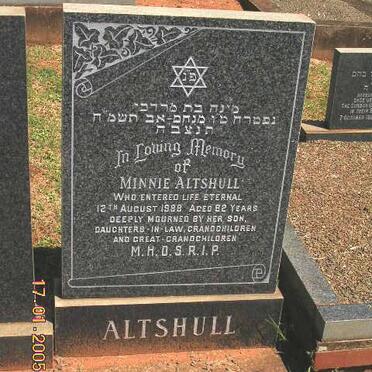 ALTSHULL Minnie -1988